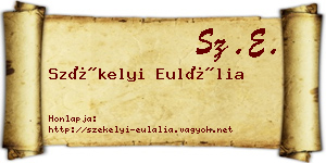 Székelyi Eulália névjegykártya